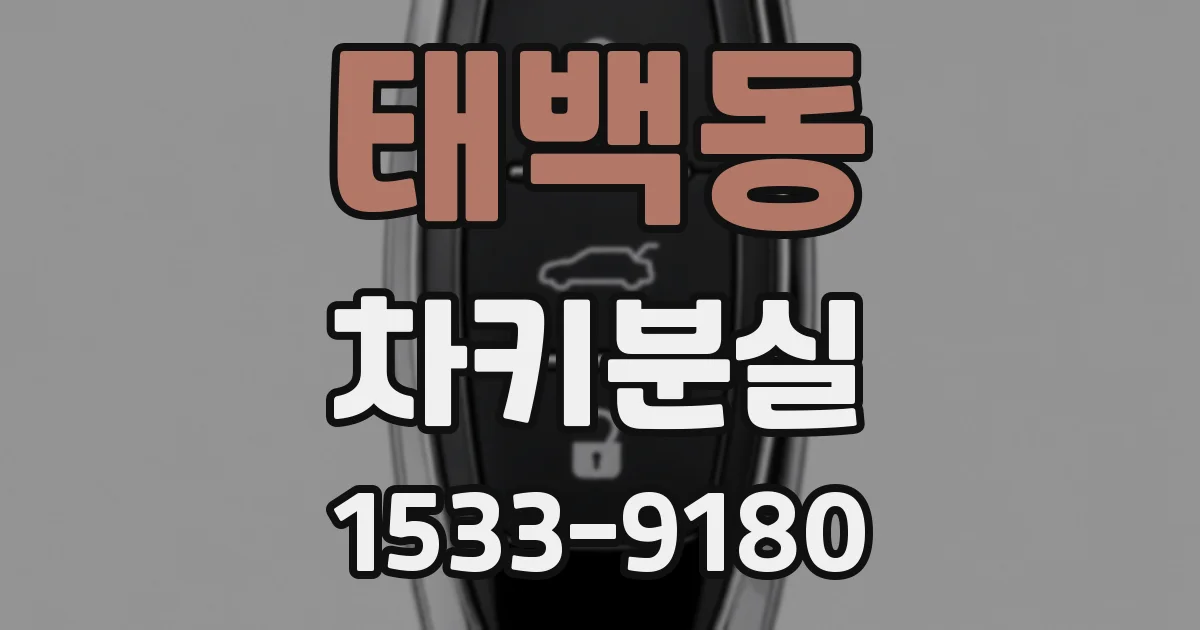 태백동 차키분실