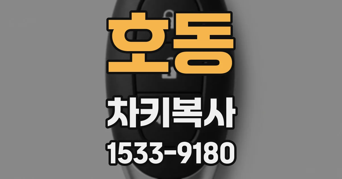 호동 차키복사
