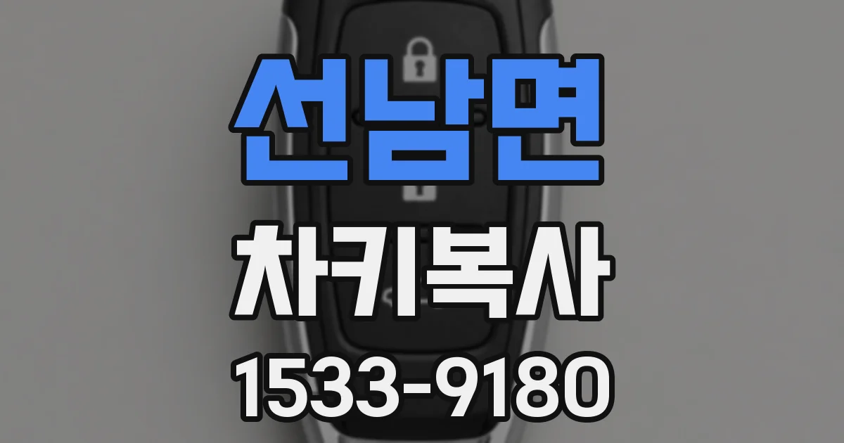 선남면 차키복사