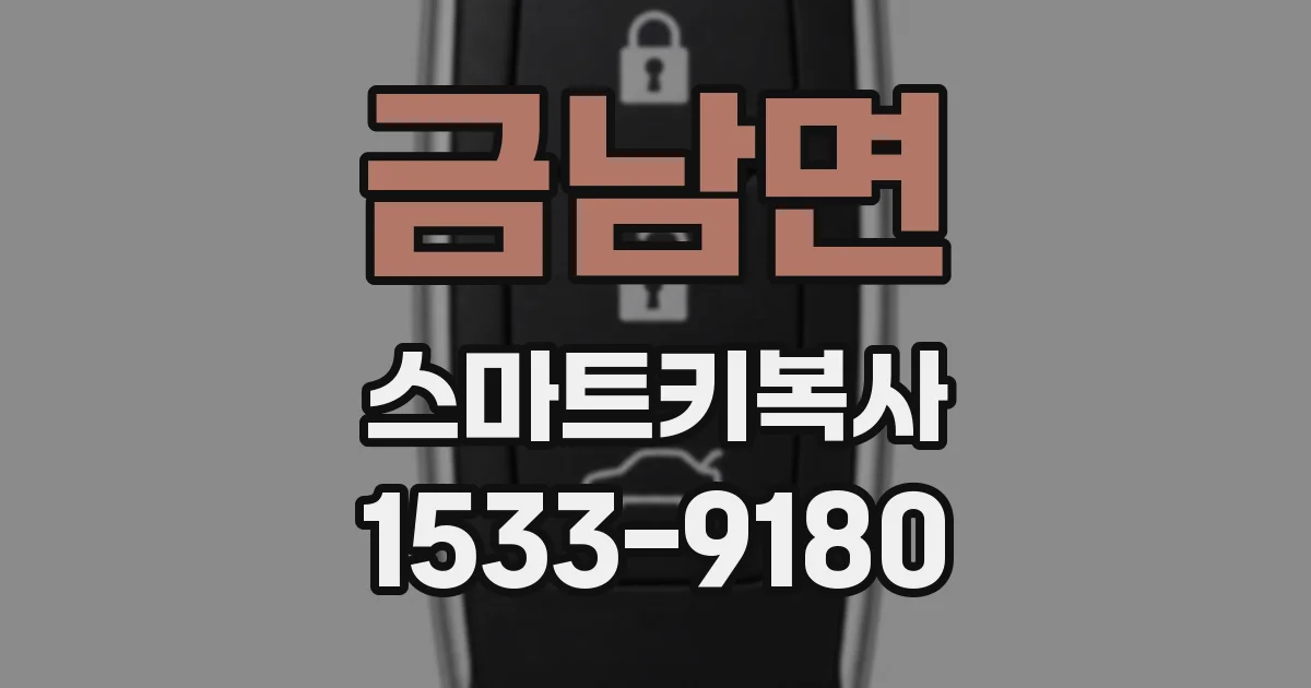 금남면 스마트키복사