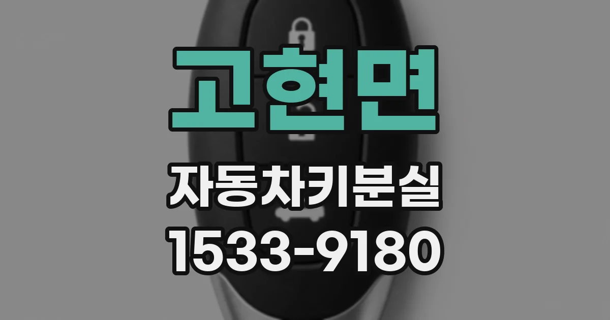 고현면 자동차키분실