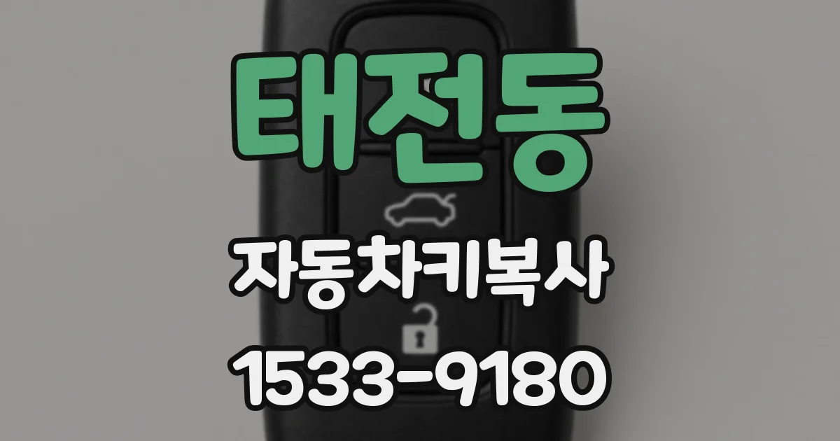 태전동 자동차키복사