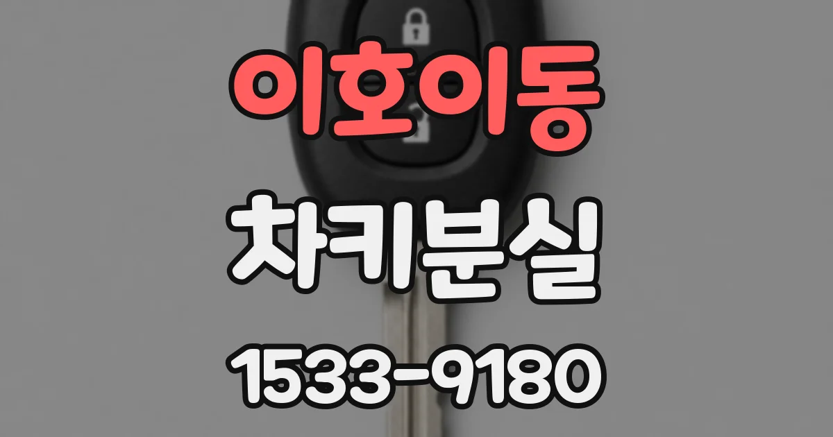 이호이동 차키분실