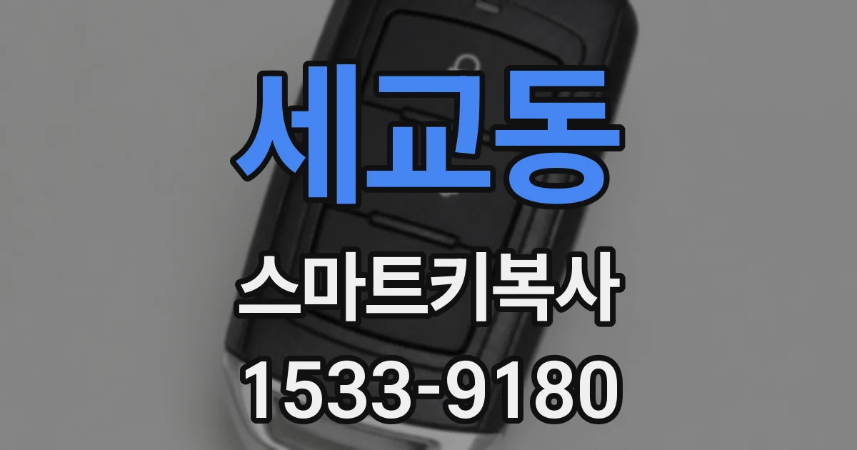 세교동 스마트키복사