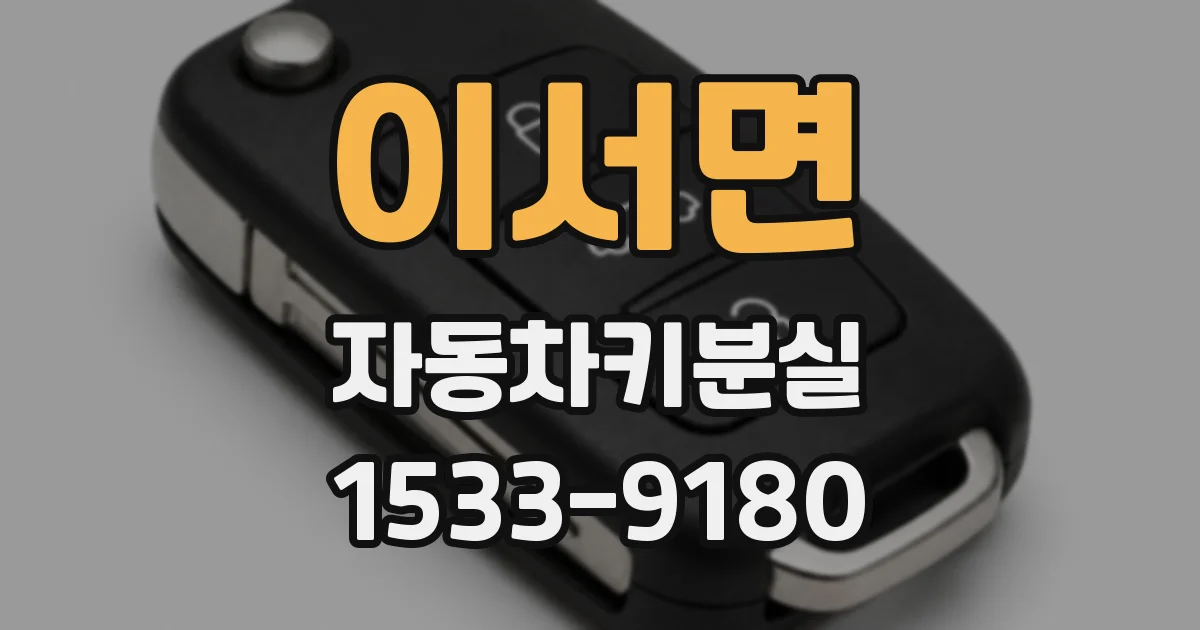 이서면 자동차키분실