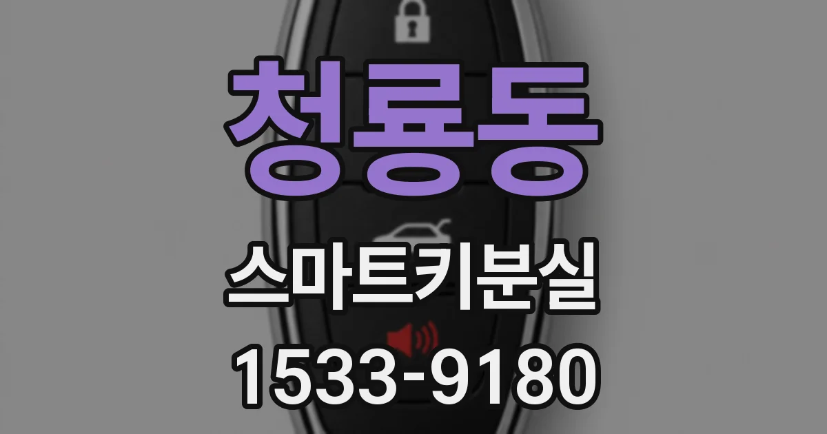 청룡동 스마트키분실