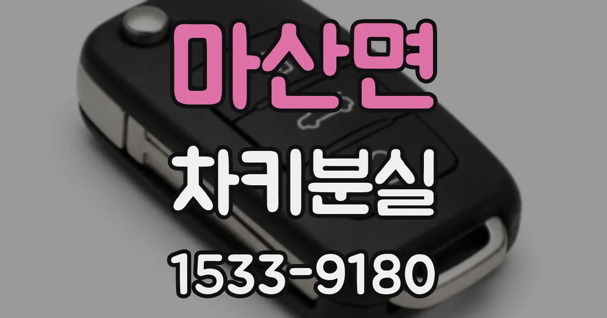 마산면 차키분실