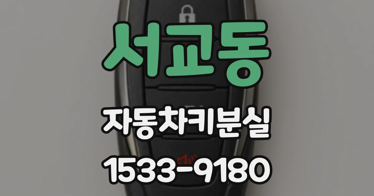 서교동 자동차키분실