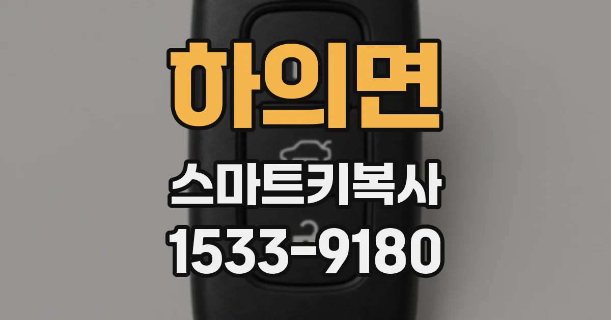 하의면 스마트키복사