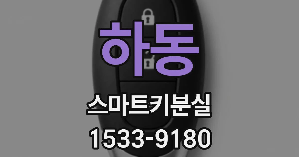 하동 스마트키분실
