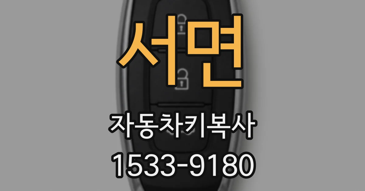 서면 자동차키복사