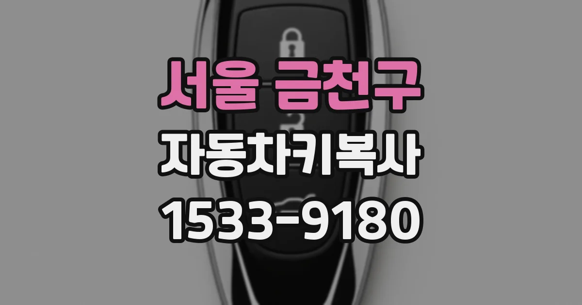 서울 금천구 자동차키복사