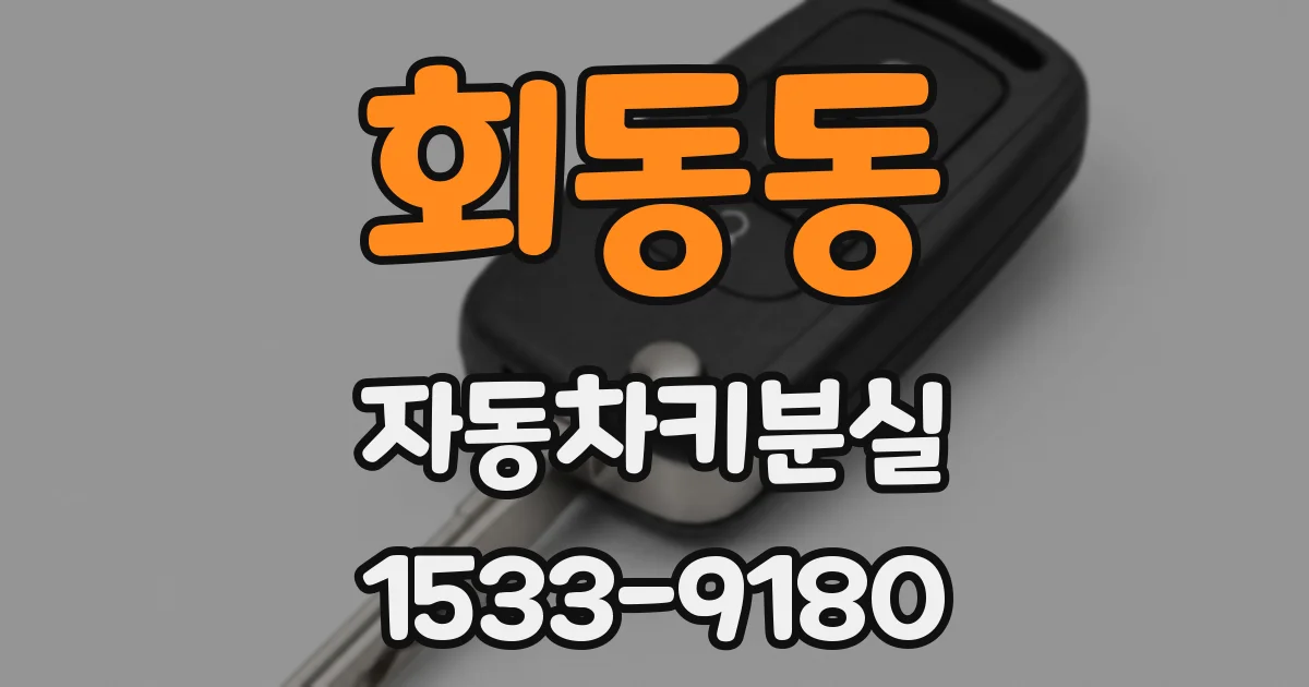 회동동 자동차키분실