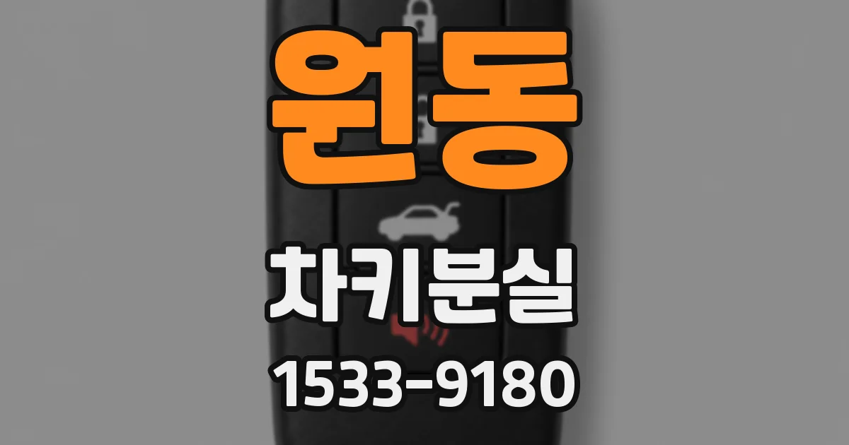 원동 차키분실