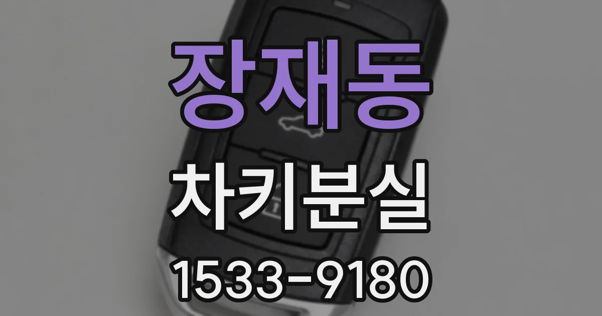 장재동 차키분실