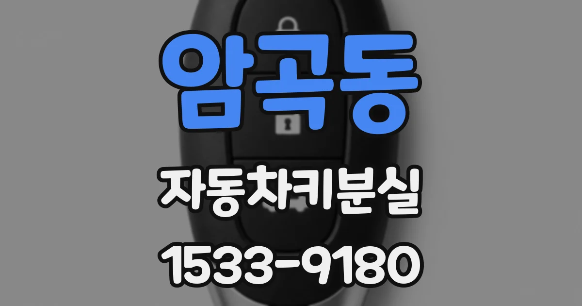 암곡동 자동차키분실