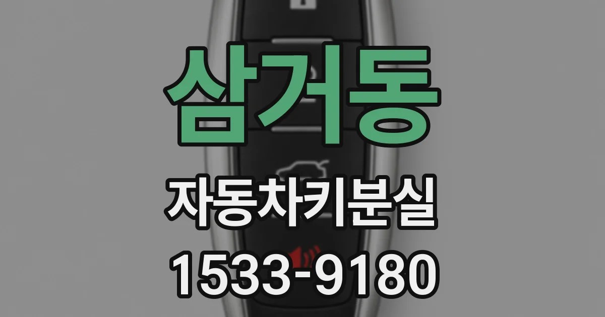 삼거동 자동차키분실