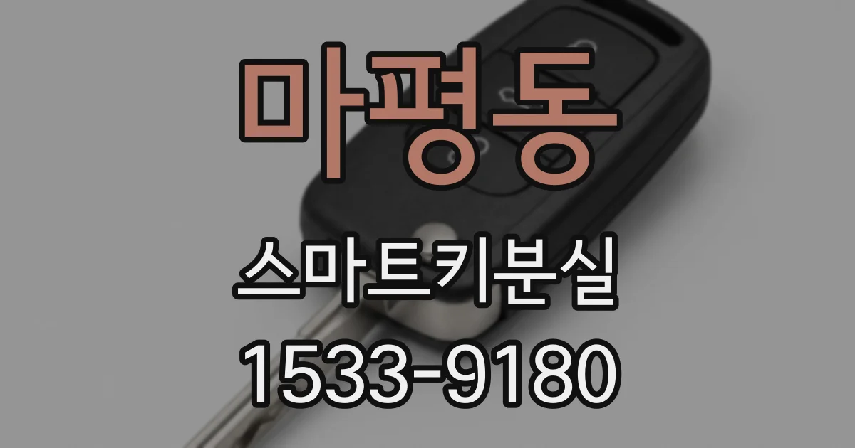 마평동 스마트키분실