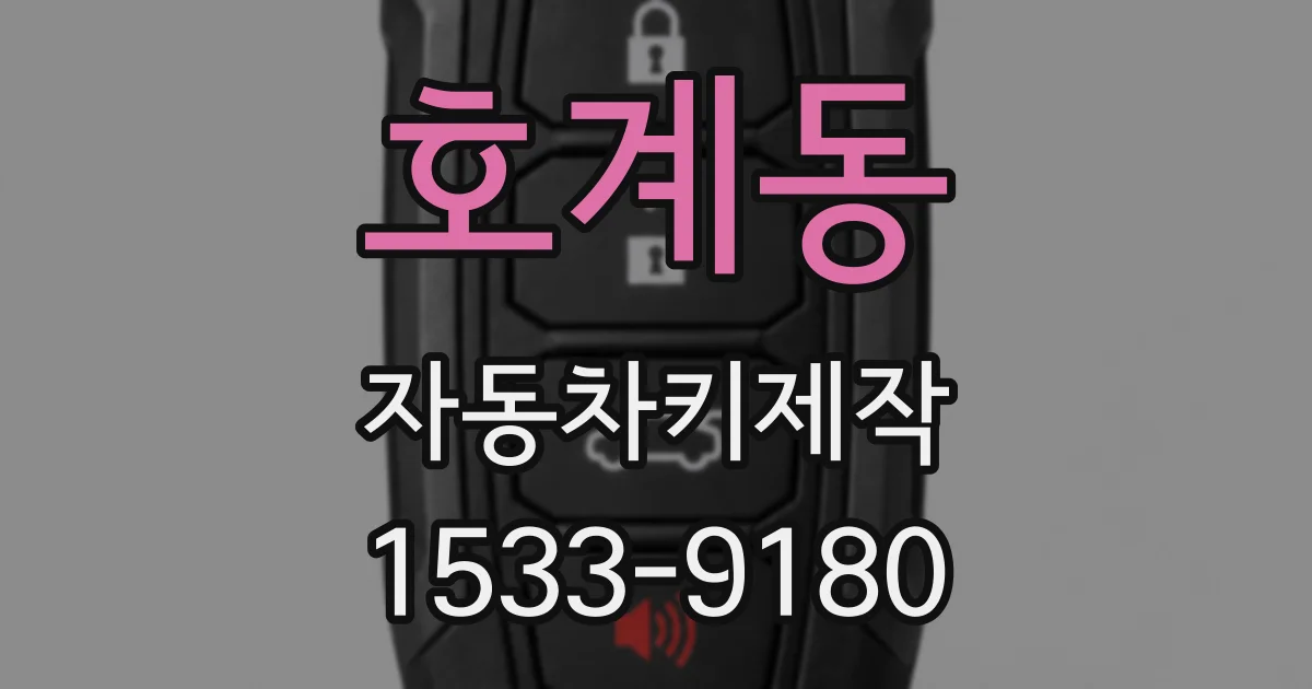 호계동 자동차키제작