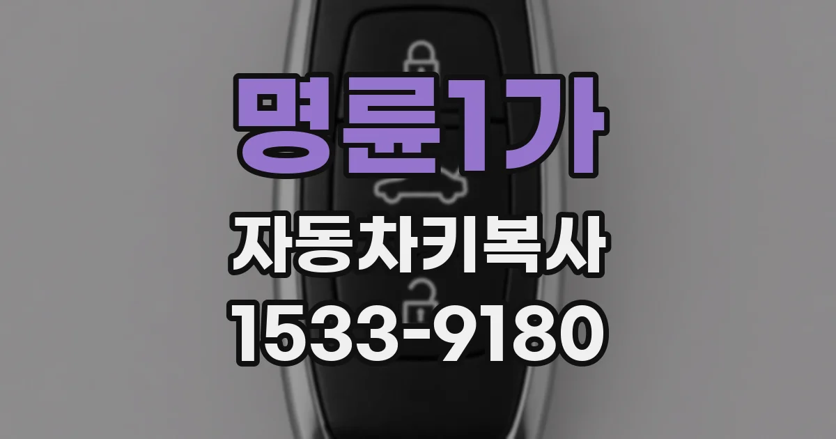 명륜1가 자동차키복사