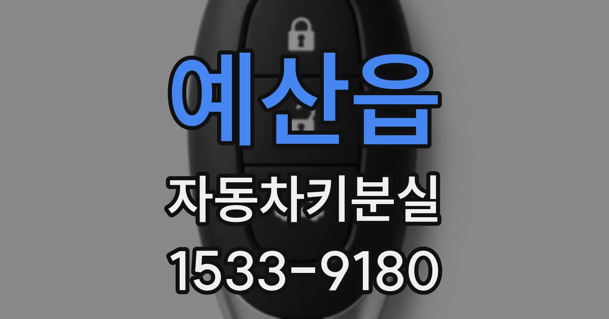 예산읍 자동차키분실