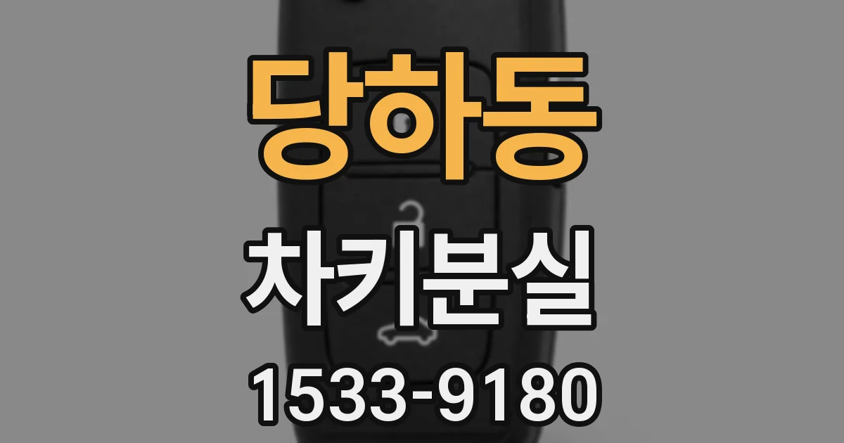 당하동 차키분실