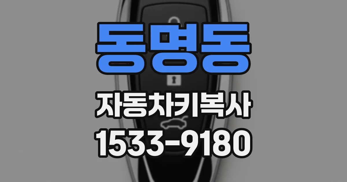 동명동 자동차키복사