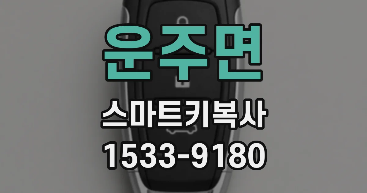 운주면 스마트키복사