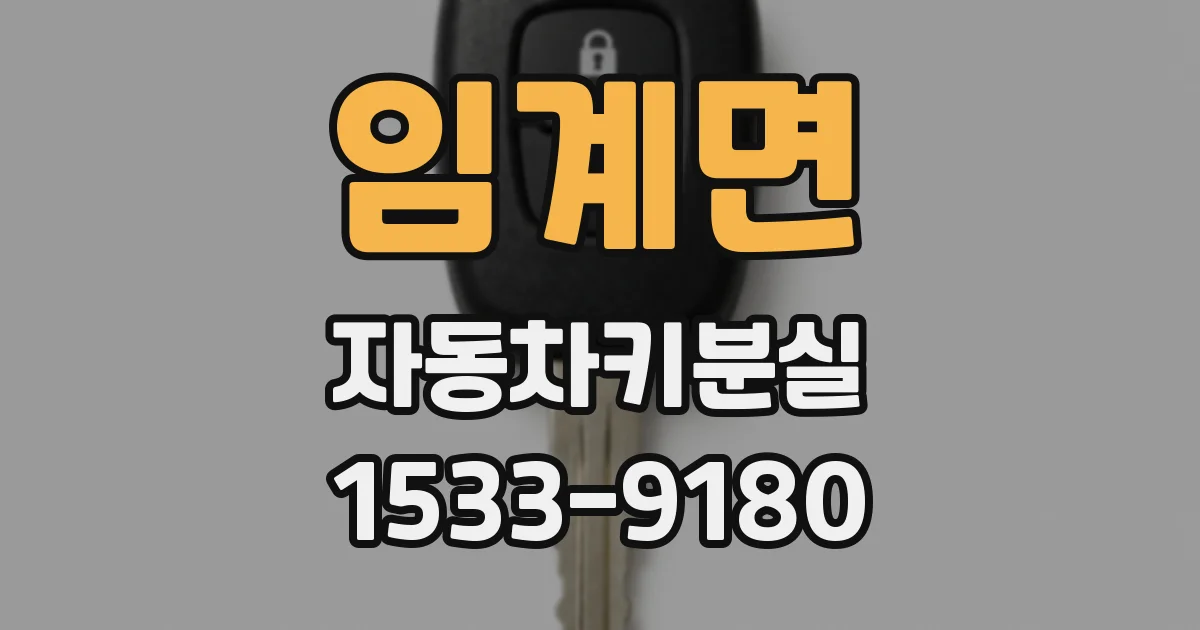 임계면 자동차키분실
