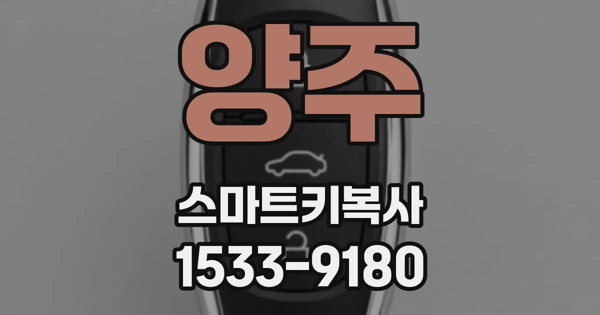 양주 스마트키복사