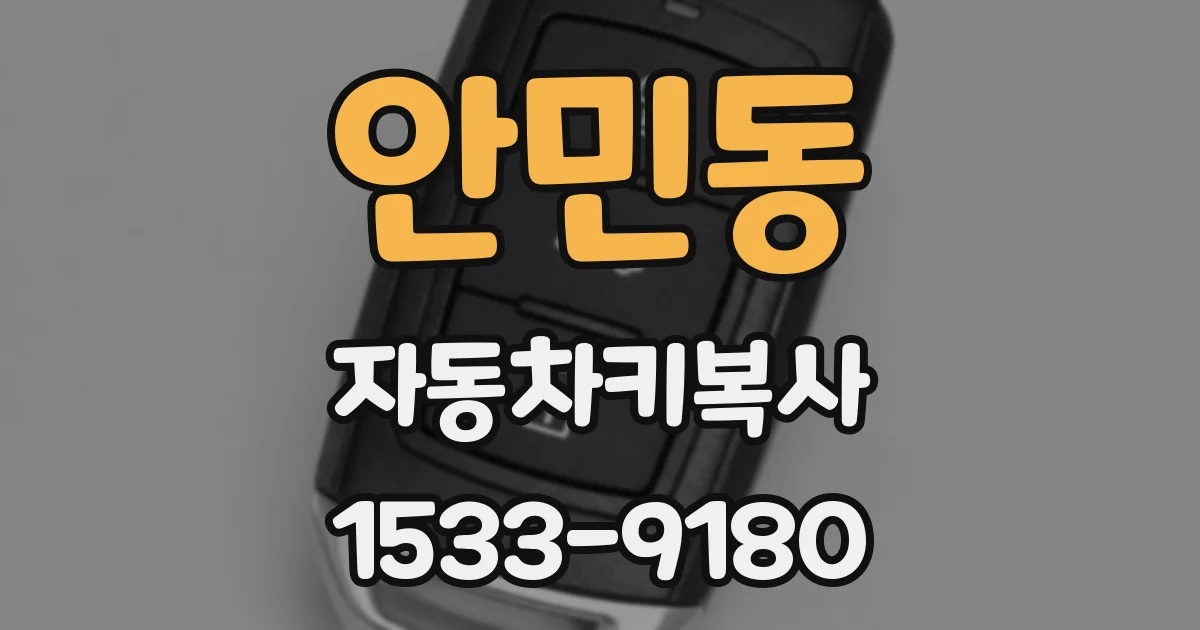 안민동 자동차키복사