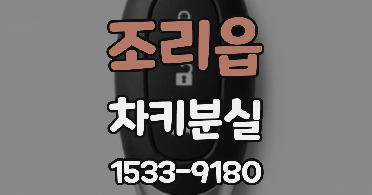 조리읍 차키분실