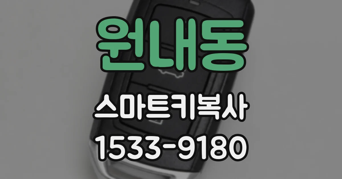 원내동 스마트키복사