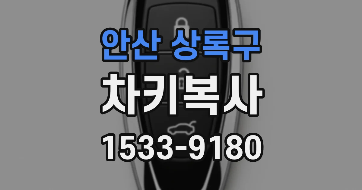 안산 상록구 차키복사