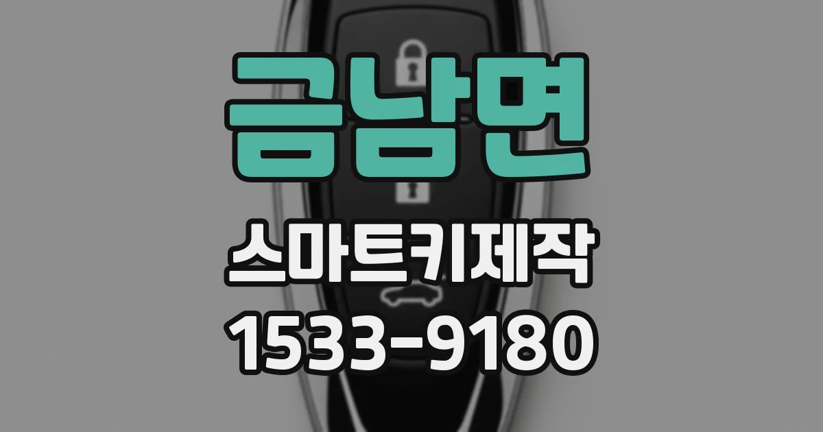 금남면 스마트키제작