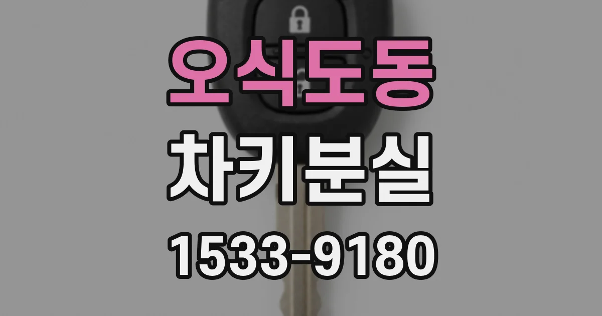오식도동 차키분실