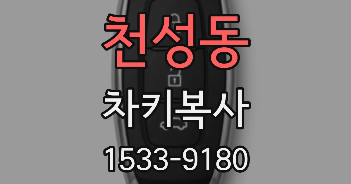 천성동 차키복사