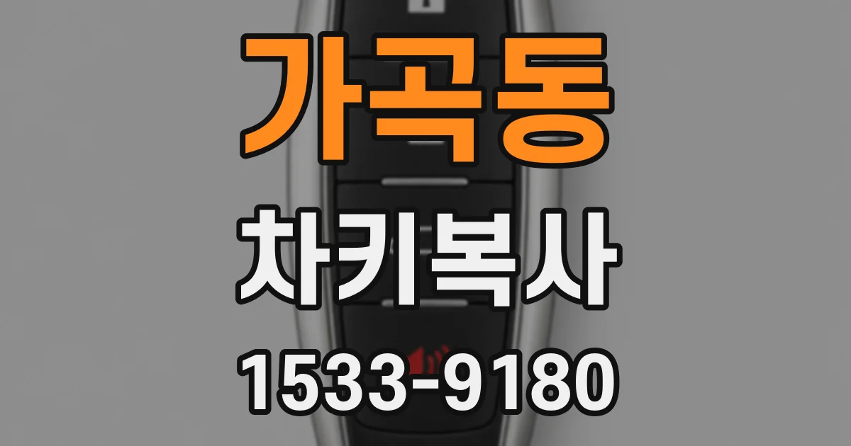 가곡동 차키복사