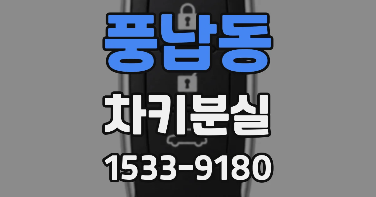 풍납동 차키분실