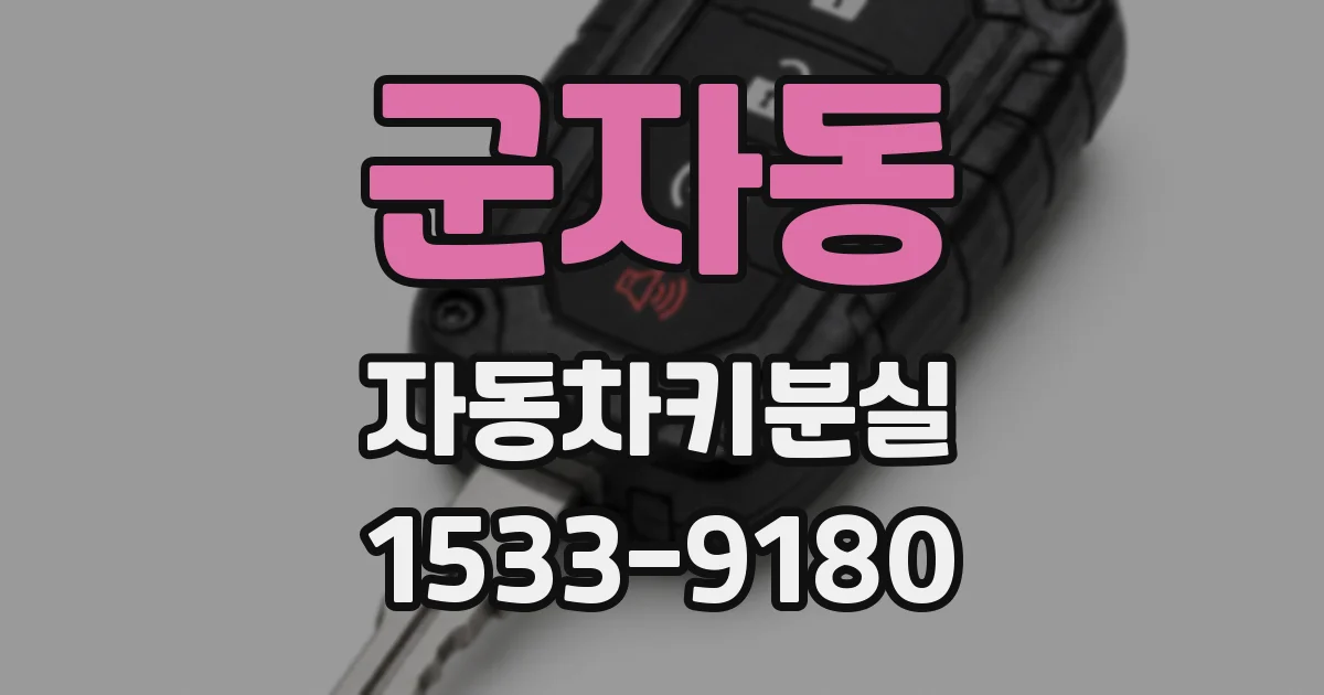 군자동 자동차키분실