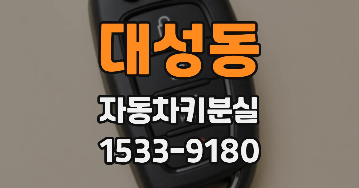 대성동 자동차키분실