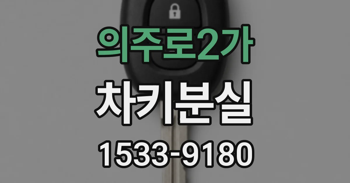 의주로2가 차키분실