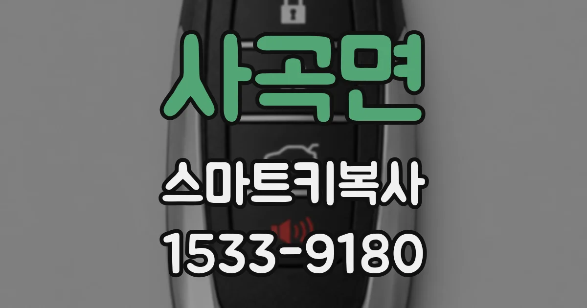 사곡면 스마트키복사