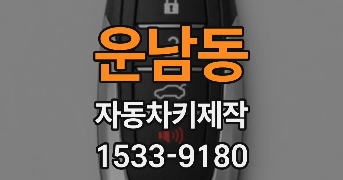 운남동 자동차키제작