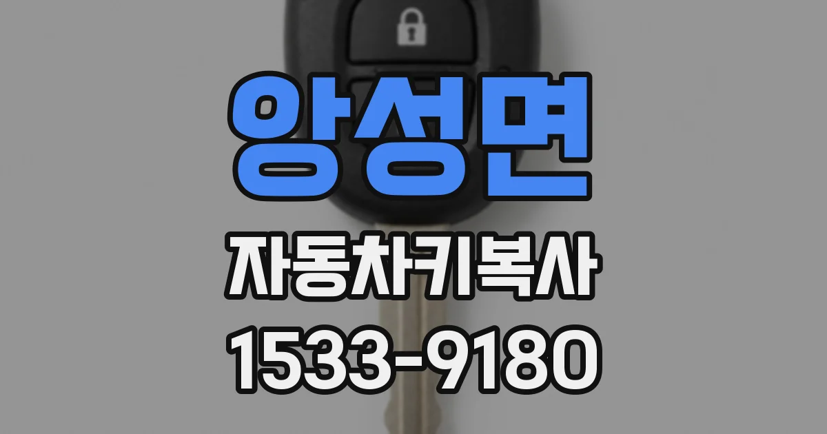 앙성면 자동차키복사