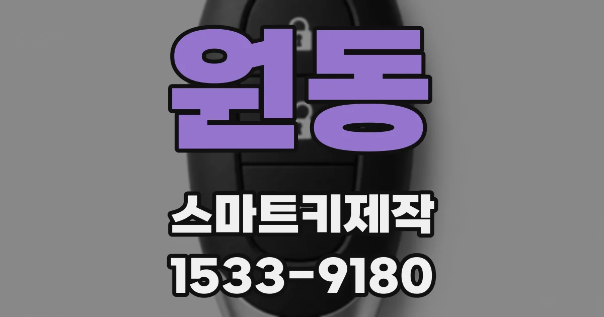 원동 스마트키제작