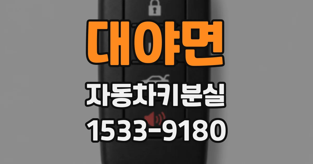 대야면 자동차키분실