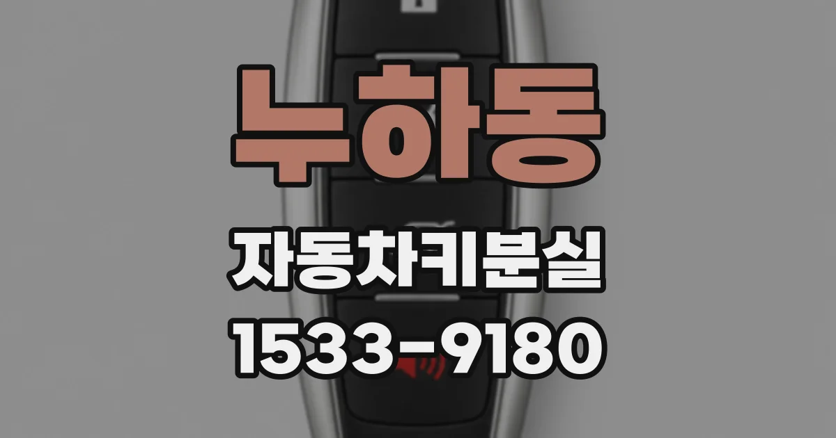 누하동 자동차키분실