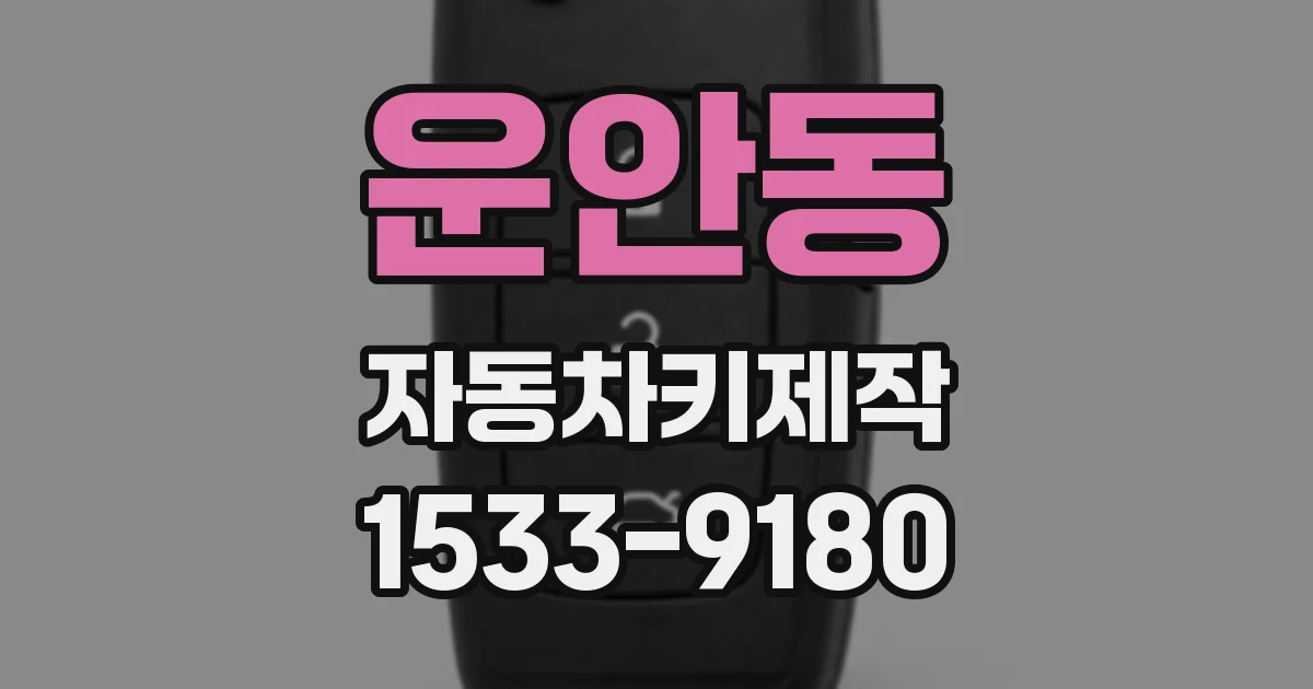 운안동 자동차키제작
