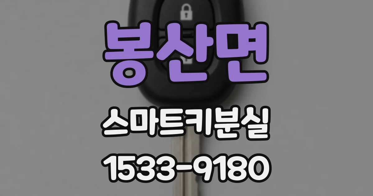 봉산면 스마트키분실